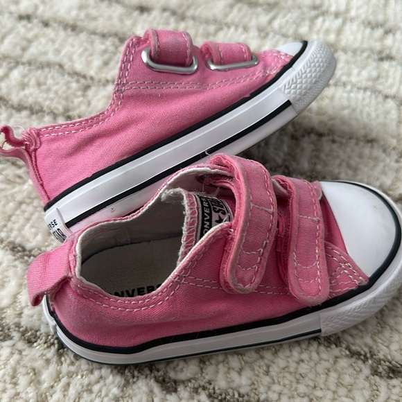 Converse Other - Toddler pink Allstar Converse with Velcro closure